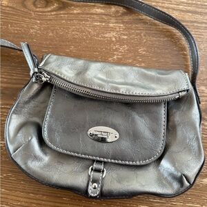 Nine West Metallic Gray Crossbody Bag